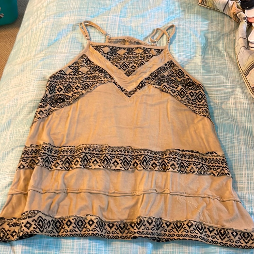 Medium, tribal printed, flowy tank